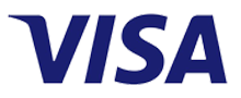Visa Logo on the white background